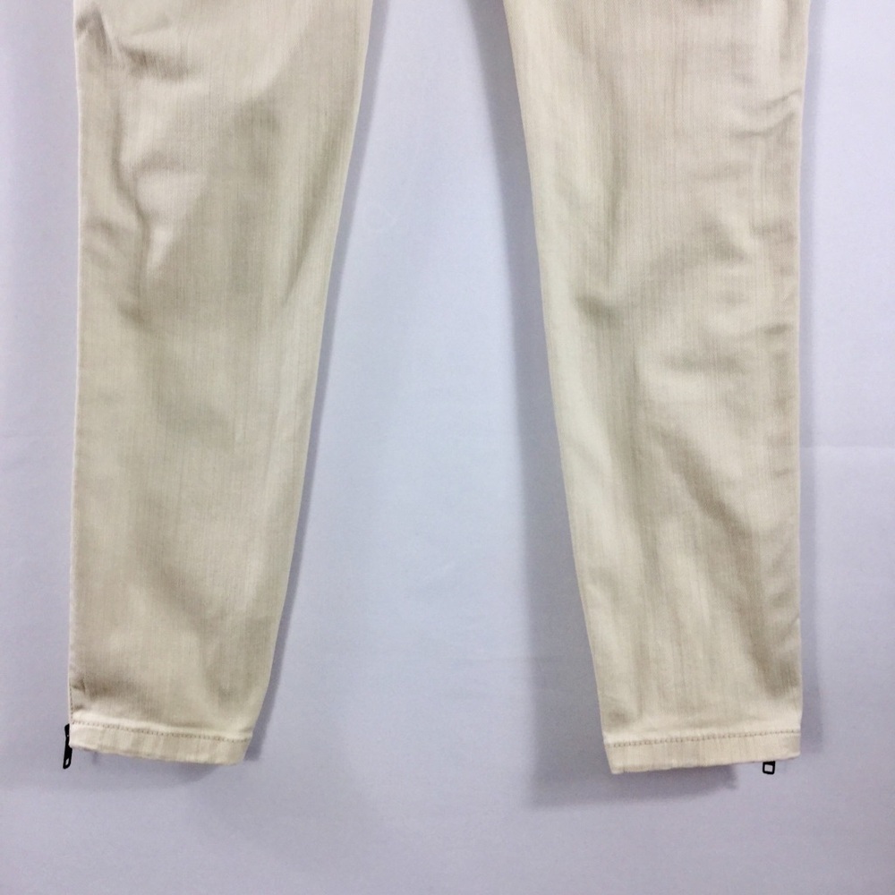 Free People Levon Zipper Skinny Bone Denim Jeans Size 28 - Picture 15 of 15